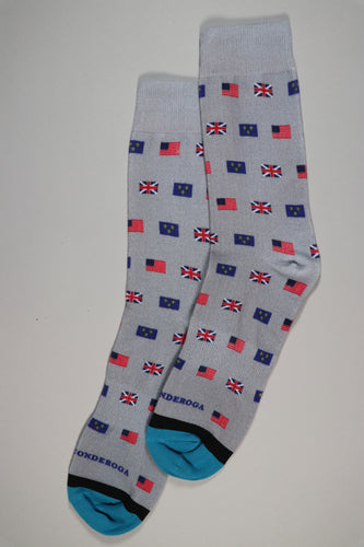 Adult Flag Sock - Gray