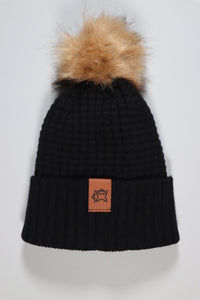 Fort Ticonderoga Winter Pom Hat - Black