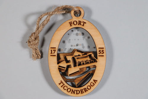 Fort Ticonderoga 1755 Wood Ornament