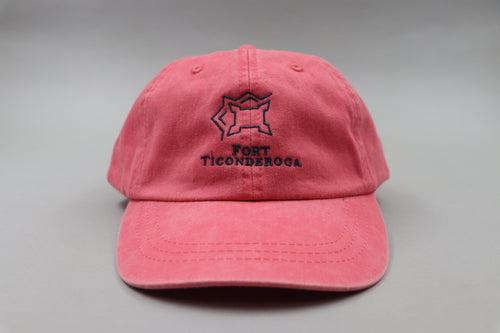 Fort Ticonderoga Leather Strap Hat - Coral