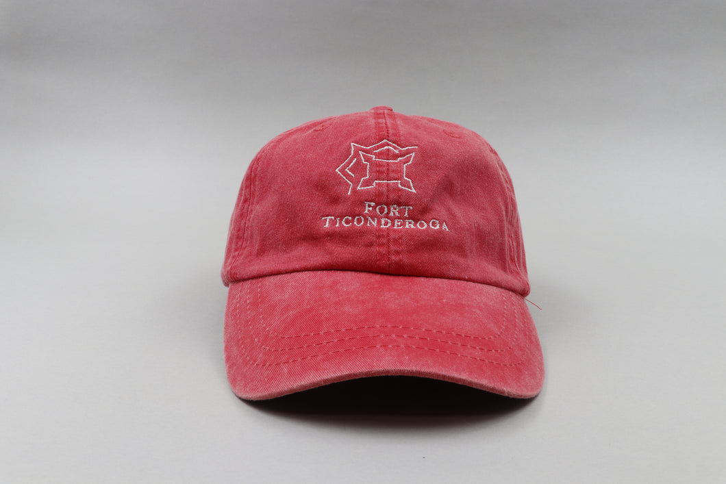 Fort Ticonderoga Leather Strap Hat - Red Pigment Dyed