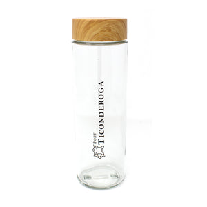 Ticonderoga Glass Bottle with Bamboo