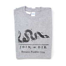 Load image into Gallery viewer, Gray Join or Die T-Shirt